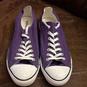 Converse Violet Canvas Shoes with White Accents